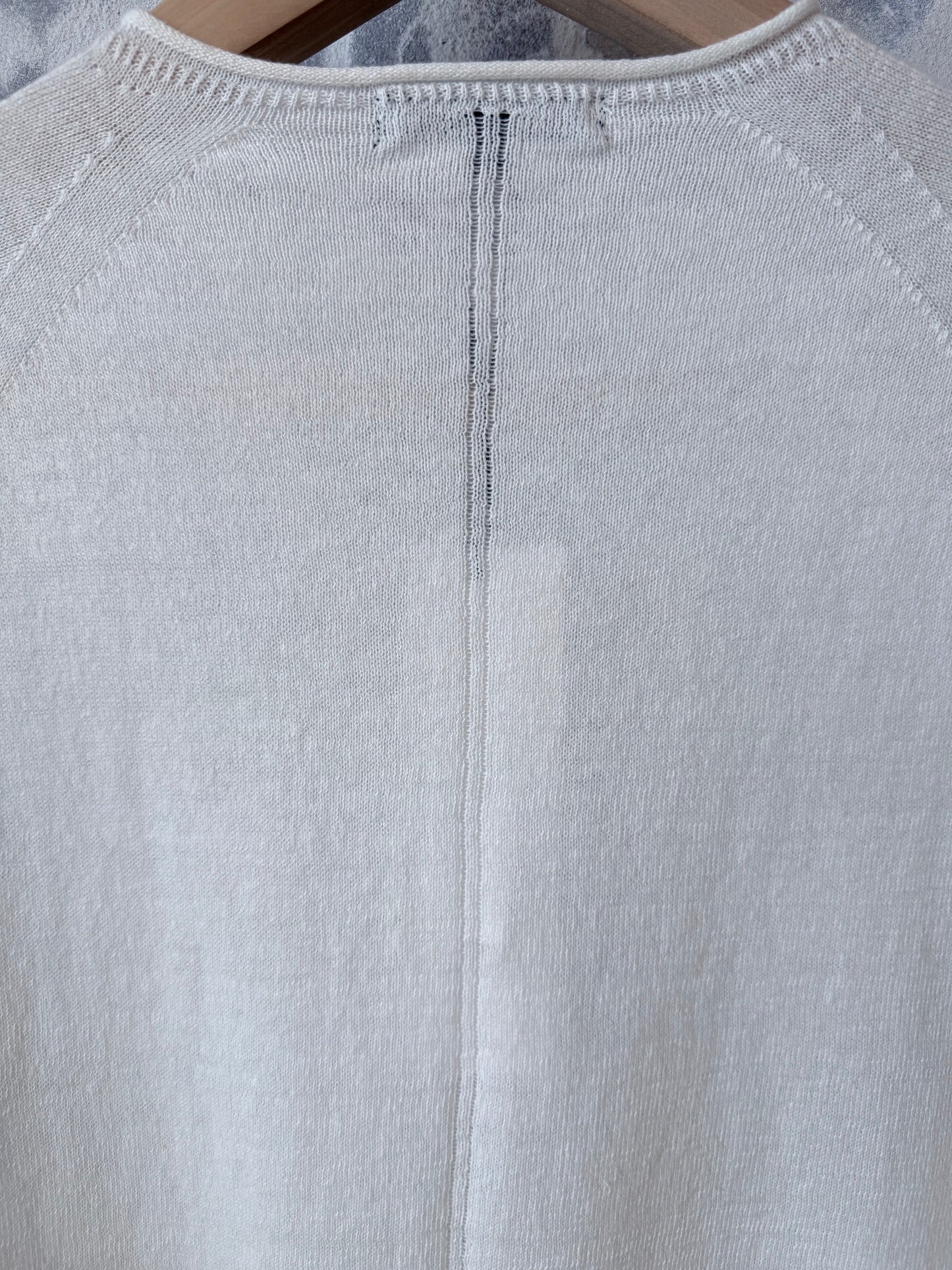 Cotton-Linen Crewneck Sweater - Off-White - DUNE + SALT