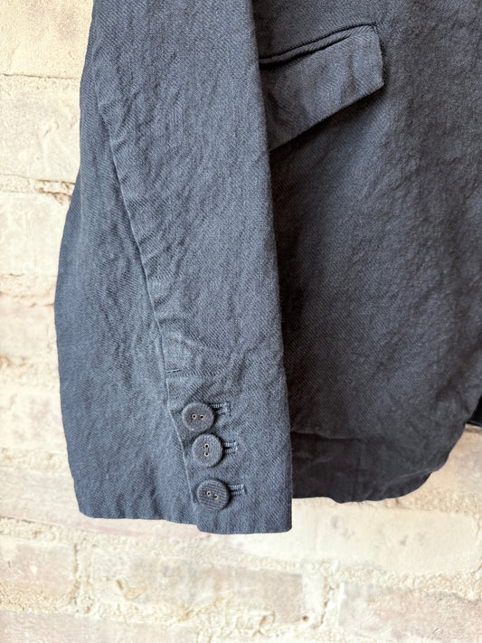 Soft, Washed Cotton-Linen Jacket - Navy - DUNE + SALT