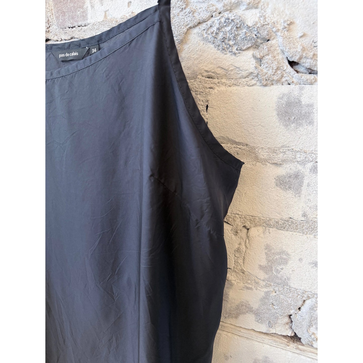 Bemberg Pieced Cupro Slip Dress - Navy - DUNE + SALT
