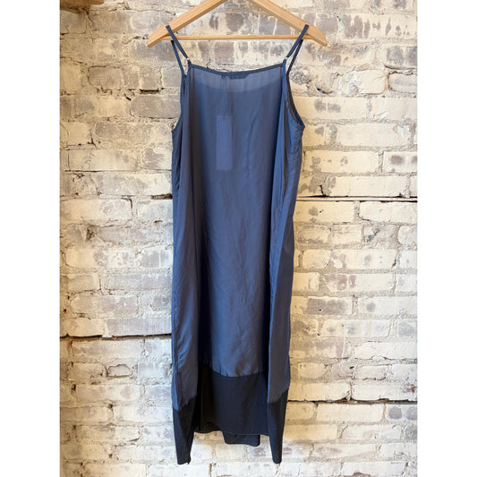 Bemberg Pieced Cupro Slip Dress - Cobalt Blue - DUNE + SALT
