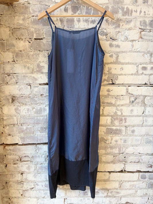Bemberg Pieced Cupro Slip Dress - Cobalt Blue - DUNE + SALT