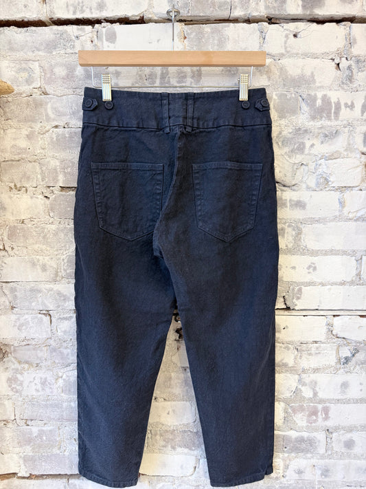 Linen Cotton Soft Twill Pant - Navy - DUNE + SALT