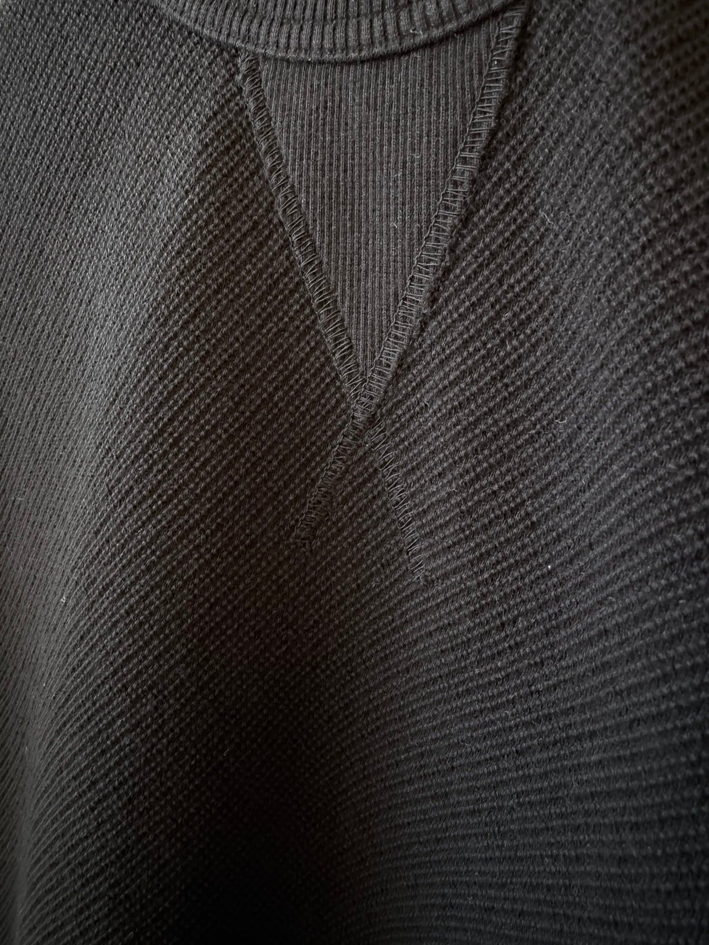 SS Cotton Mesh Crew Tee - Black - DUNE + SALT