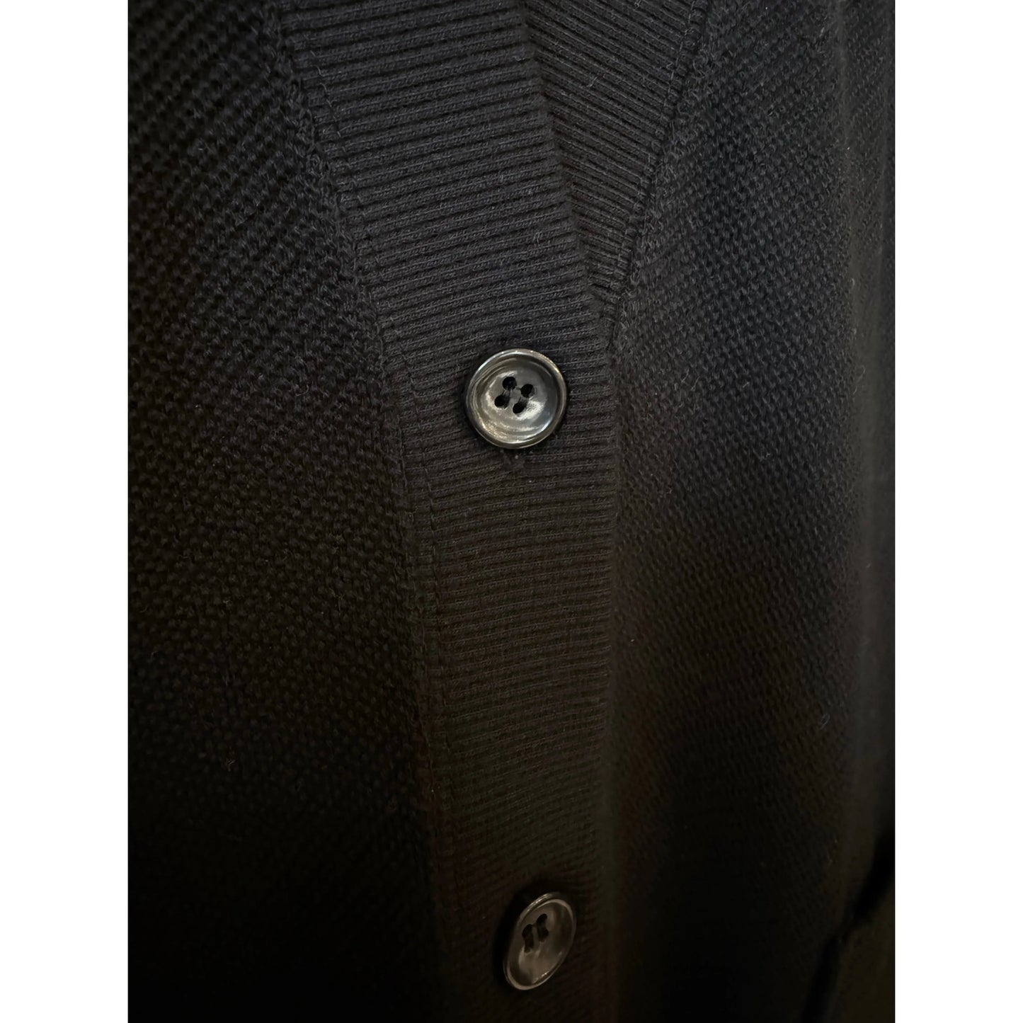 Cotton Mesh LS Cardigan - Black - DUNE + SALT