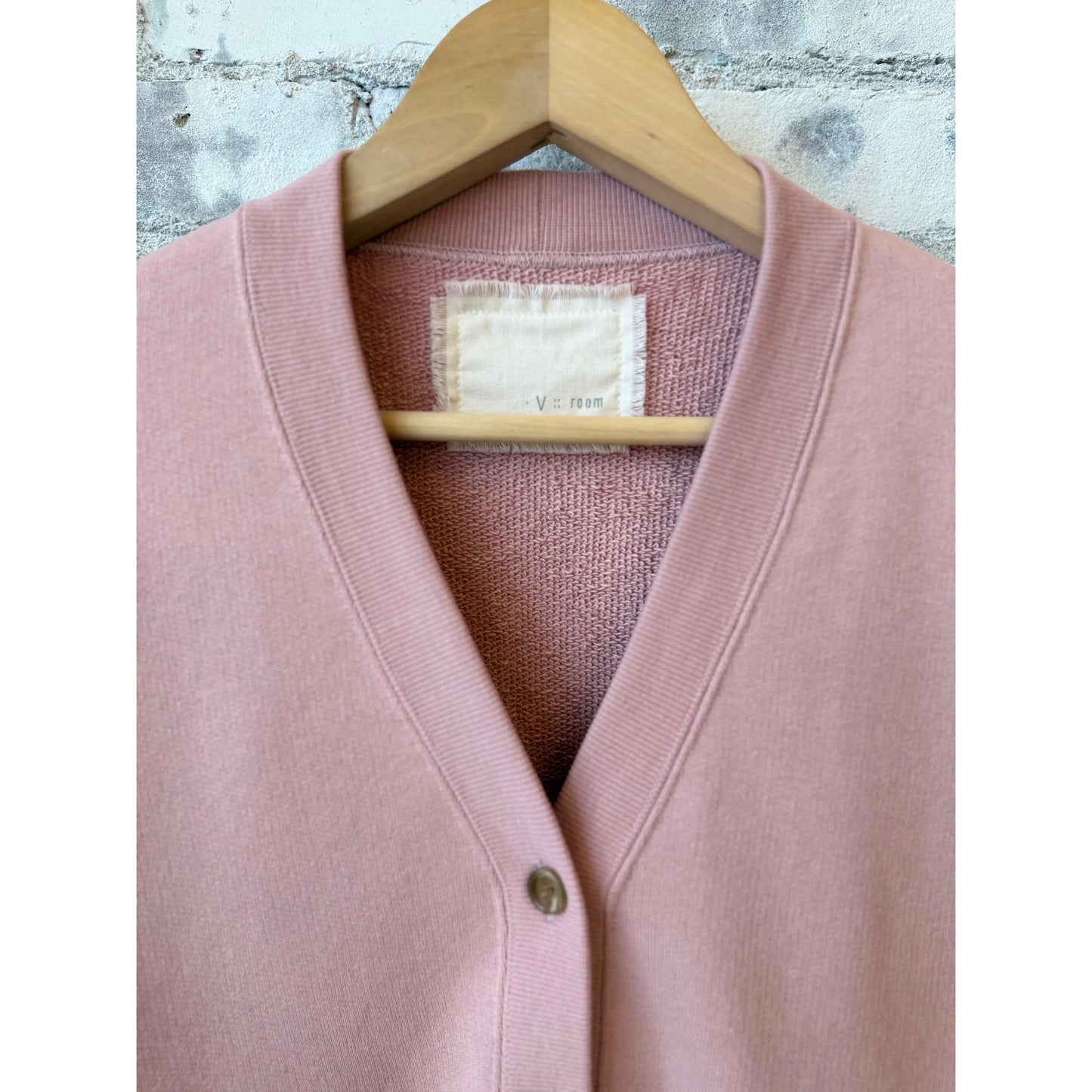 Loopback Cotton Tencel Cardigan - Dusty Pink - DUNE + SALT
