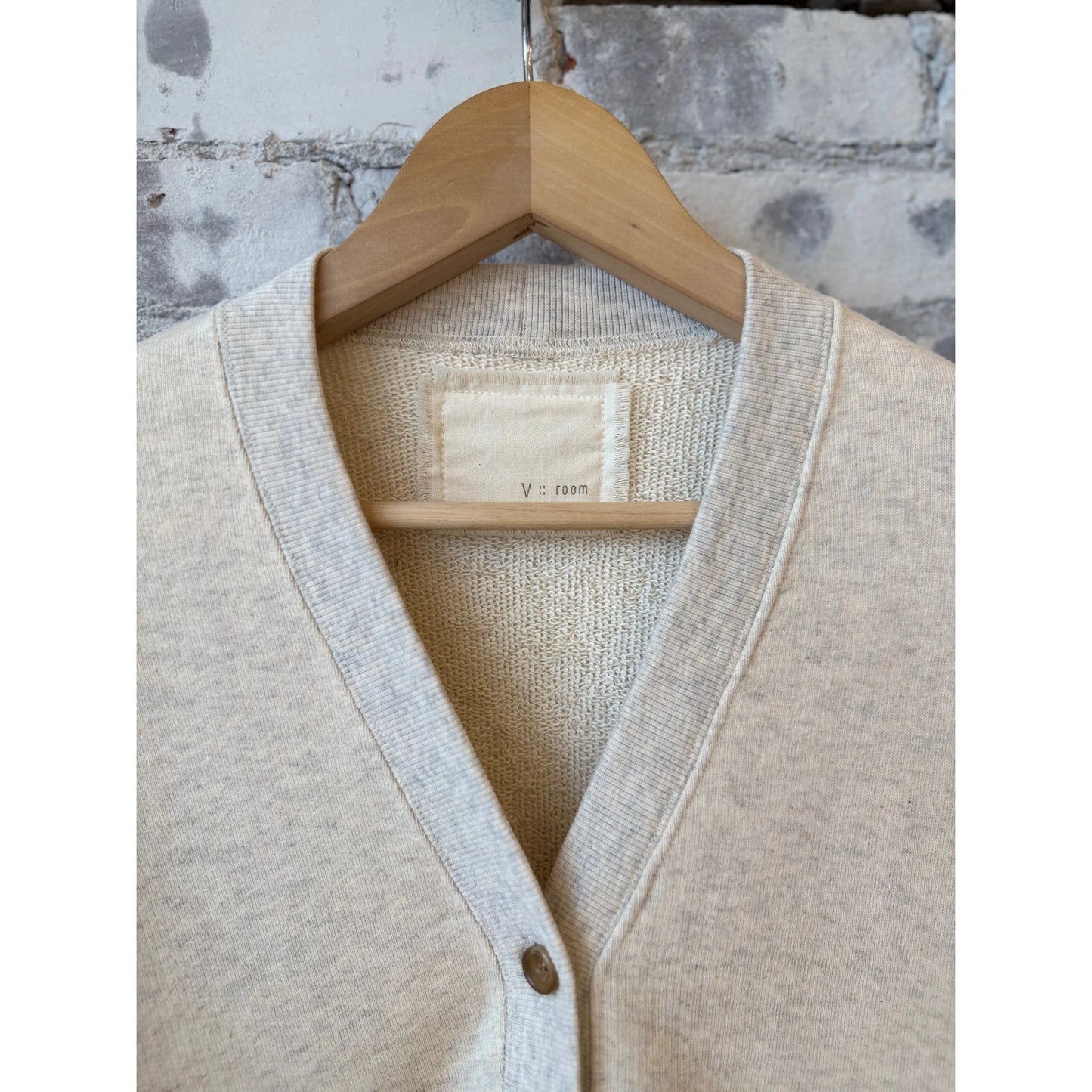 Loopback Cotton Tencel Cardigan - Oat Heather - DUNE + SALT