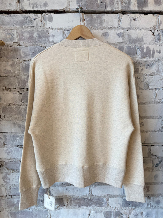 Loopback Cotton Tencel Cardigan - Oat Heather - DUNE + SALT