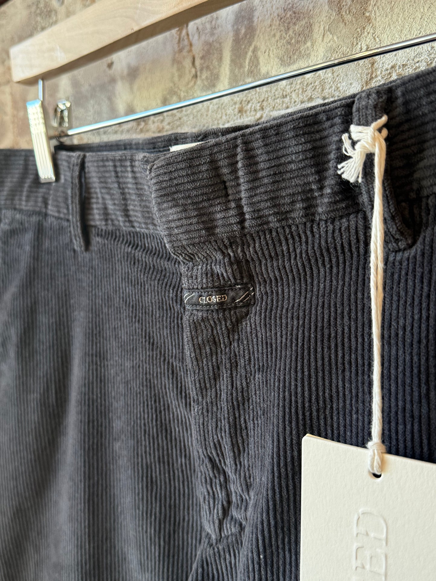 Men's Clifton True Corduroy Pants in Shadow Blue, by Closed Men's, featuring a stylish fit and textured corduroy fabric.