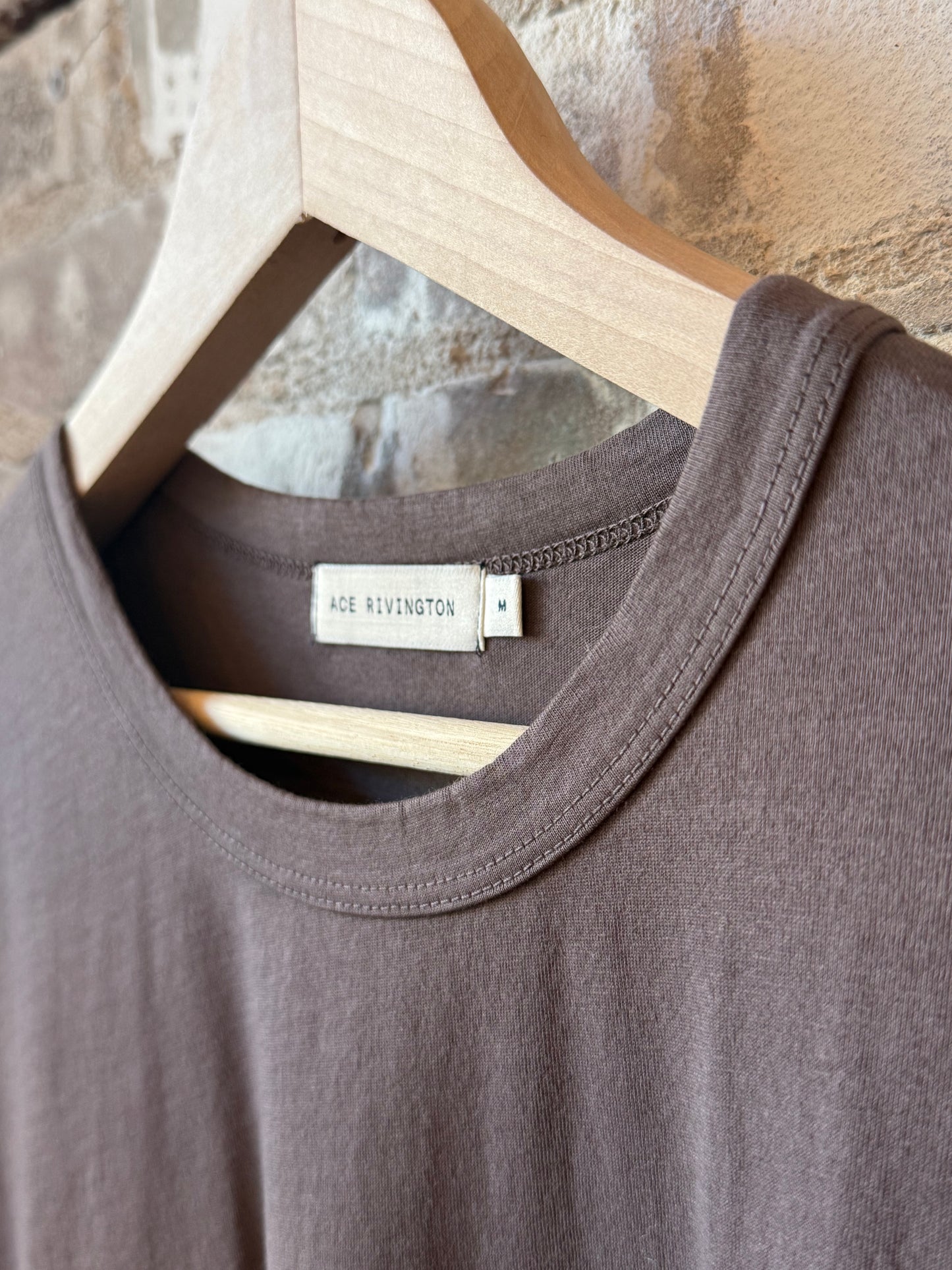 Men's Ace Rivington Supima SS Crewneck Tee in cocoa brown