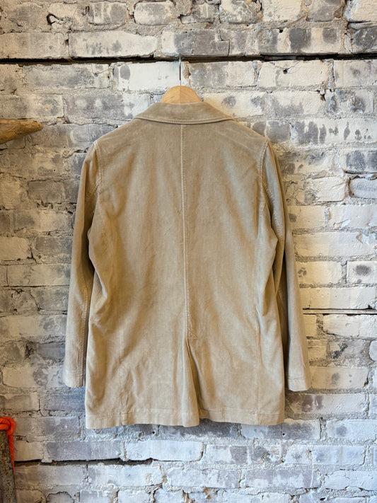 Hartford Women's Vinto woven jacket in beige, featuring a textured weave and relaxed fit