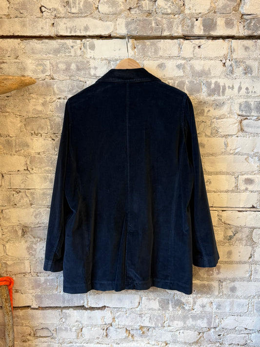 Hartford Women's Vinto woven blazer in night, tailored women's jacket shown from the front