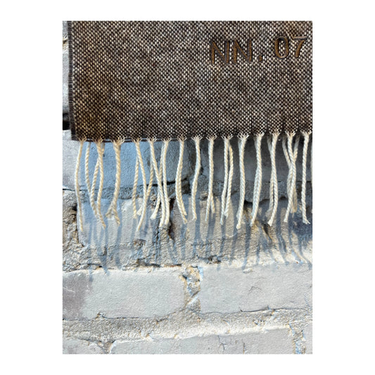 Scarf Two Wool Blend Scarf - Brown Multi - DUNE + SALT