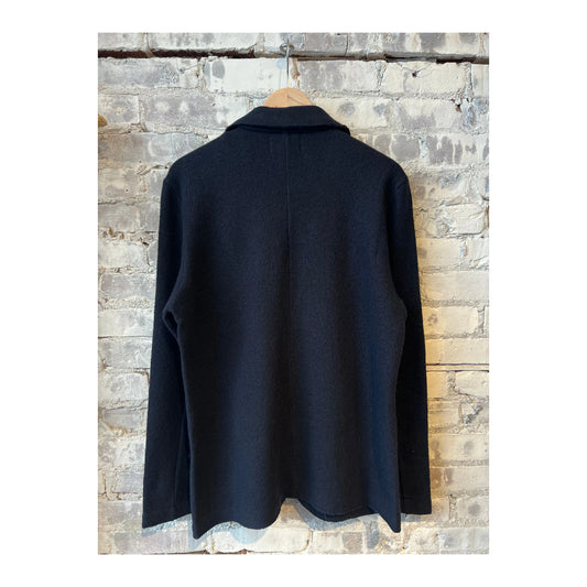 Boiled Wool Blazer - Navy Blue - DUNE + SALT