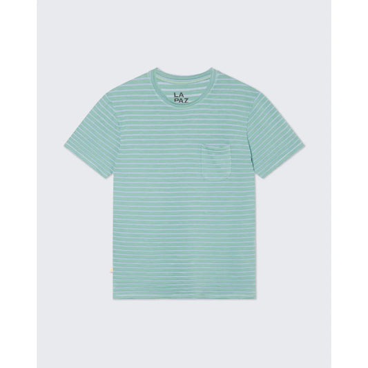 Guerreiro T-Shirt - Green/Indigo Stripes - DUNE + SALT