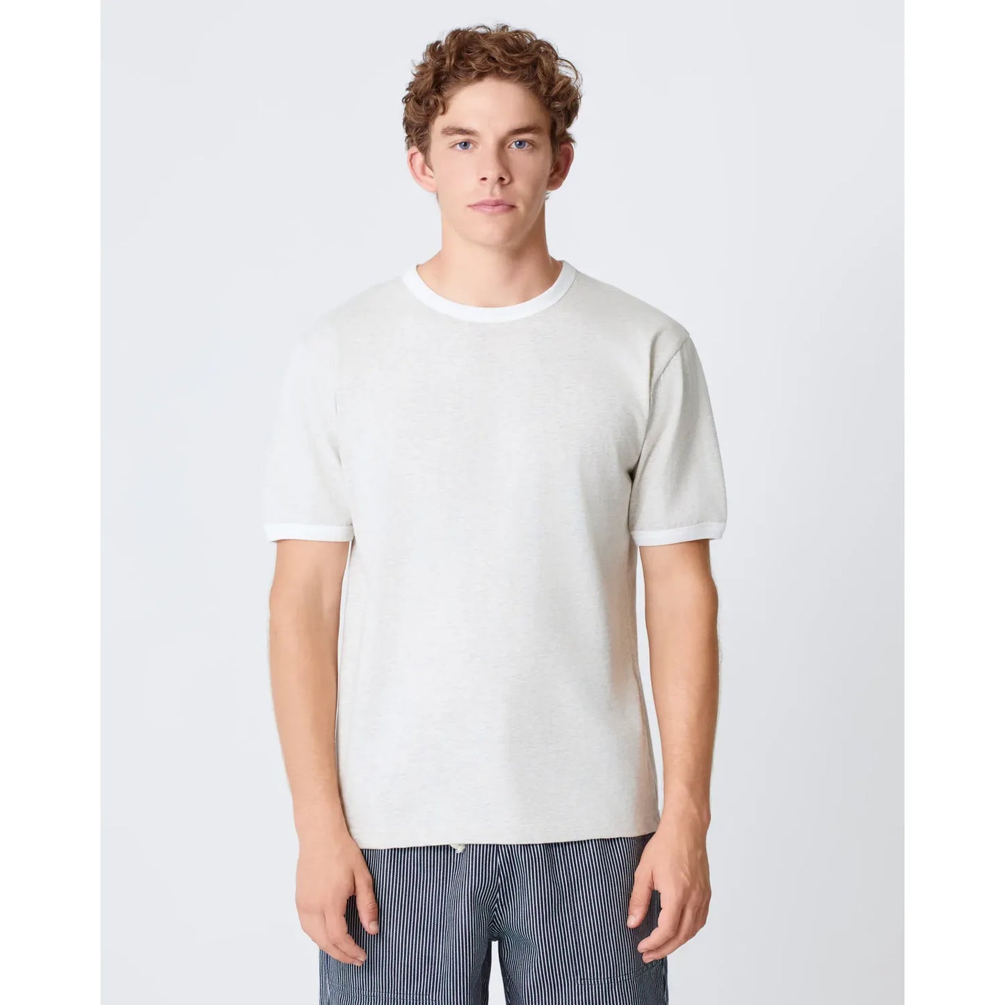 Meneres T-Shirt - Grey Mesc/White - DUNE + SALT