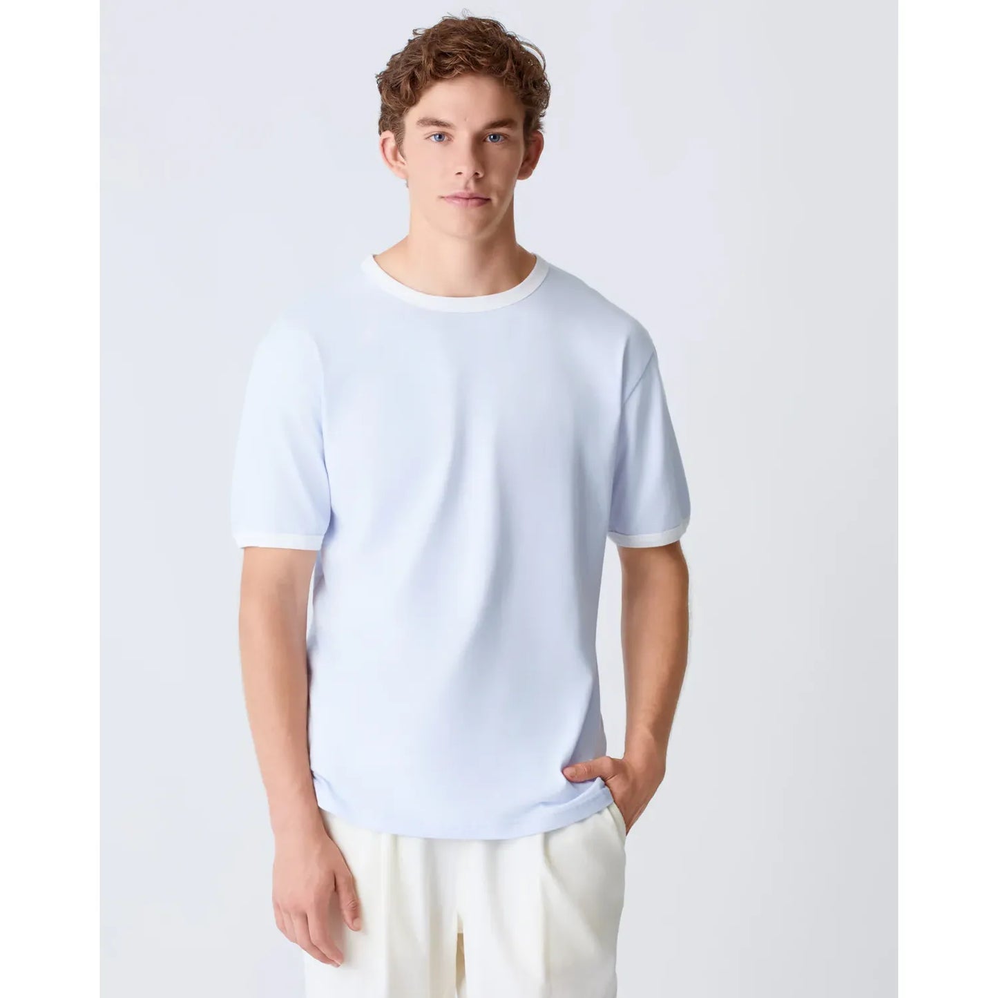 Meneres T-Shirt - Pale Blue/White - DUNE + SALT