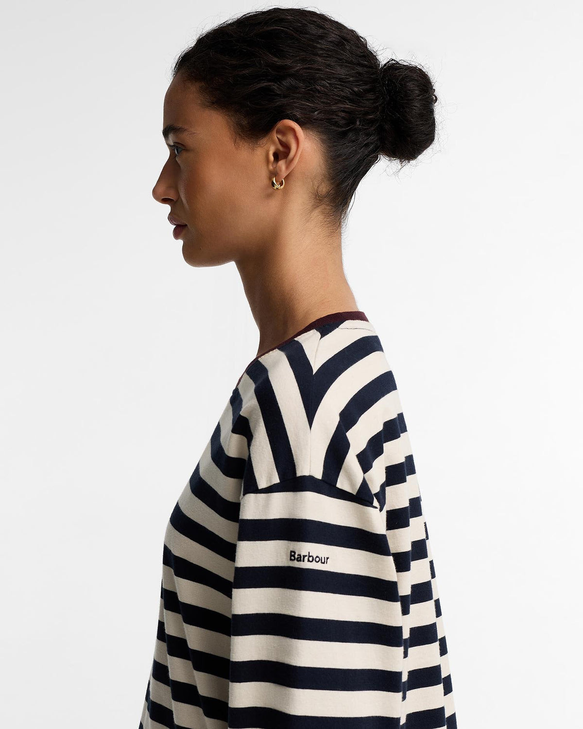 Woodhouse Striped Long-Sleeved T-Shirt - Dark Navy/Birch, detail