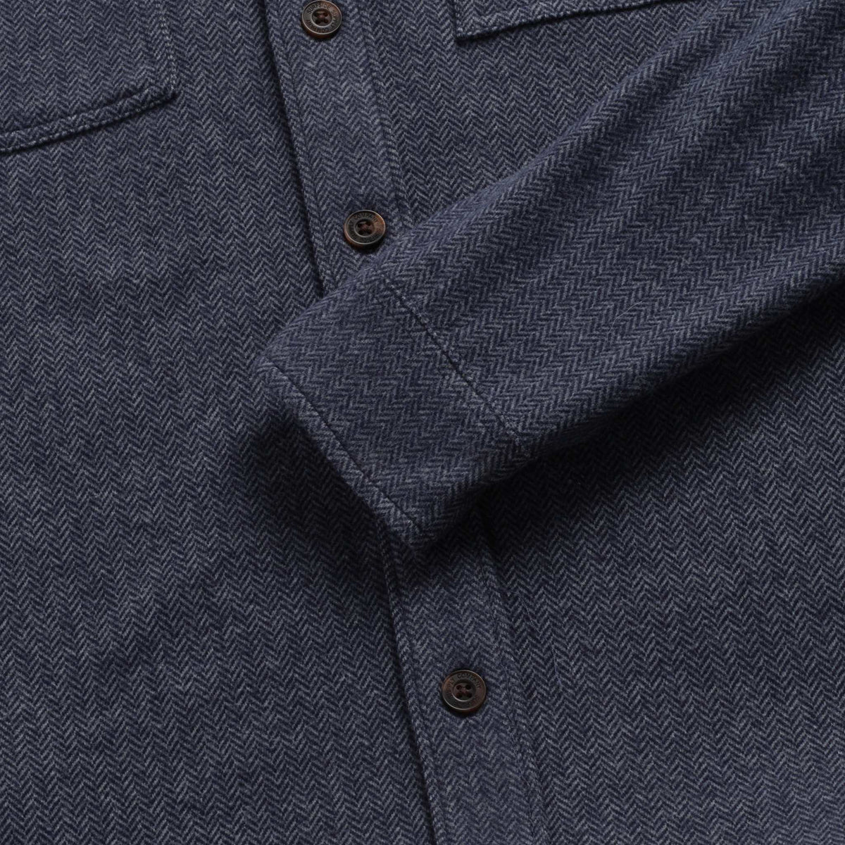 Surfside Supply Louis Soft Herringbone Overshirt - Navy Dark Slate Gray