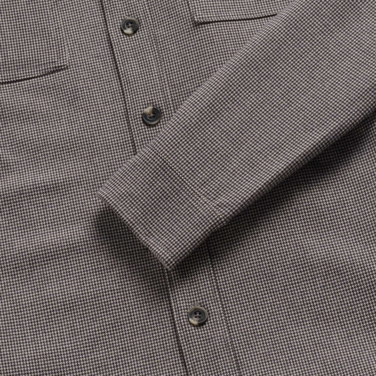 Surfside Supply Louis Soft Houndstooth Overshirt - Ebony Dim Gray
