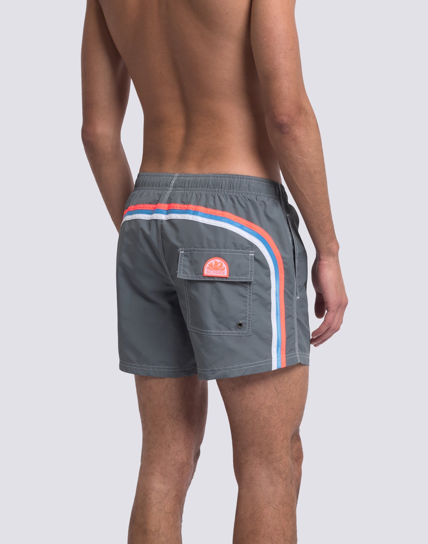 Iconic Taffeta Elastic Waist Boardshort - Medium Grey
