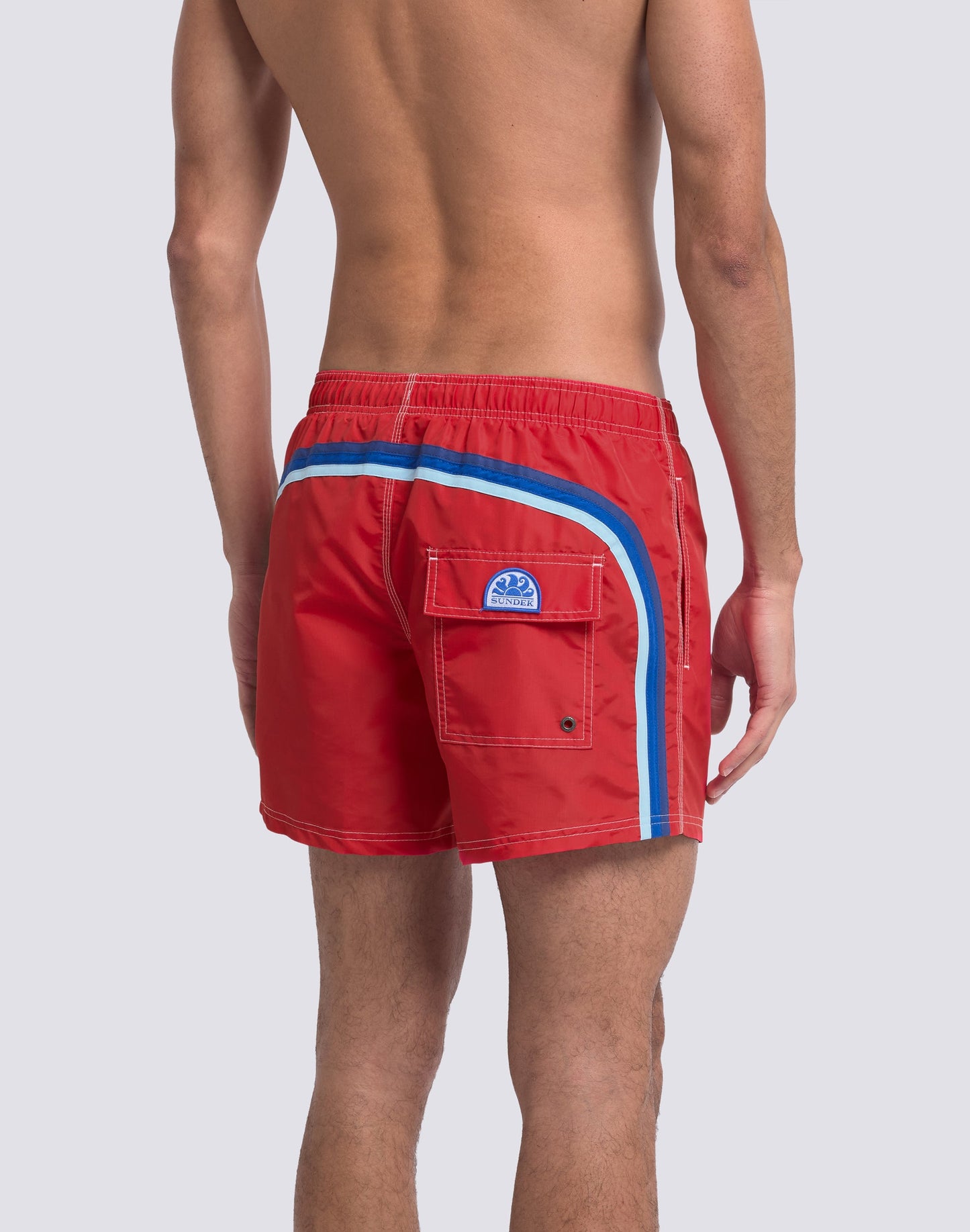 Iconic Taffeta Elastic Waist Boardshort - Lolly Red