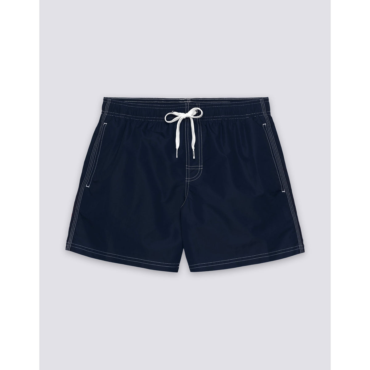 Men's Sundek Iconic Taffeta Elastic Waist Boardshort in Vintage Dark Navy, featuring a classic design and comfortable fit.