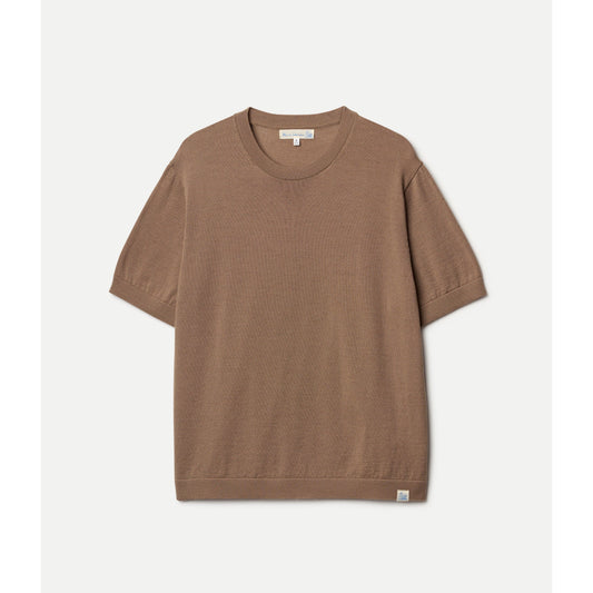 Refined Knitted Merino Wool T-Shirt - Shore Sand - DUNE + SALT