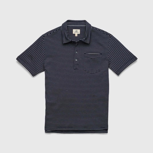 Michael Striped Polo - Navy/White - DUNE + SALT