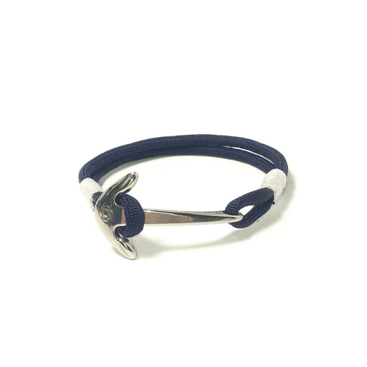 Navy Nautical Stainless Steel Anchor Bracelet - DUNE + SALT