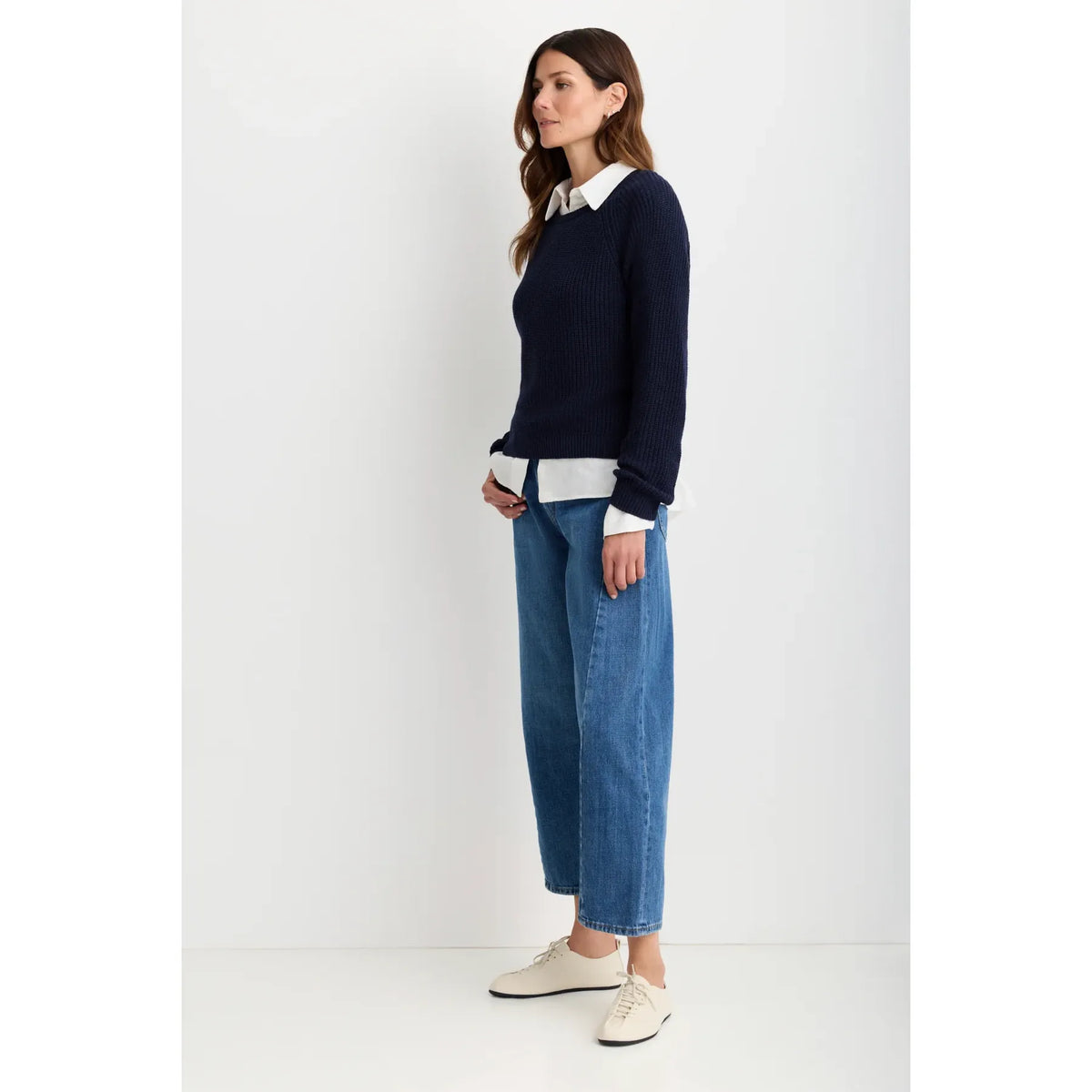 One Grey Day Raleigh Pullover - Navy Lavender