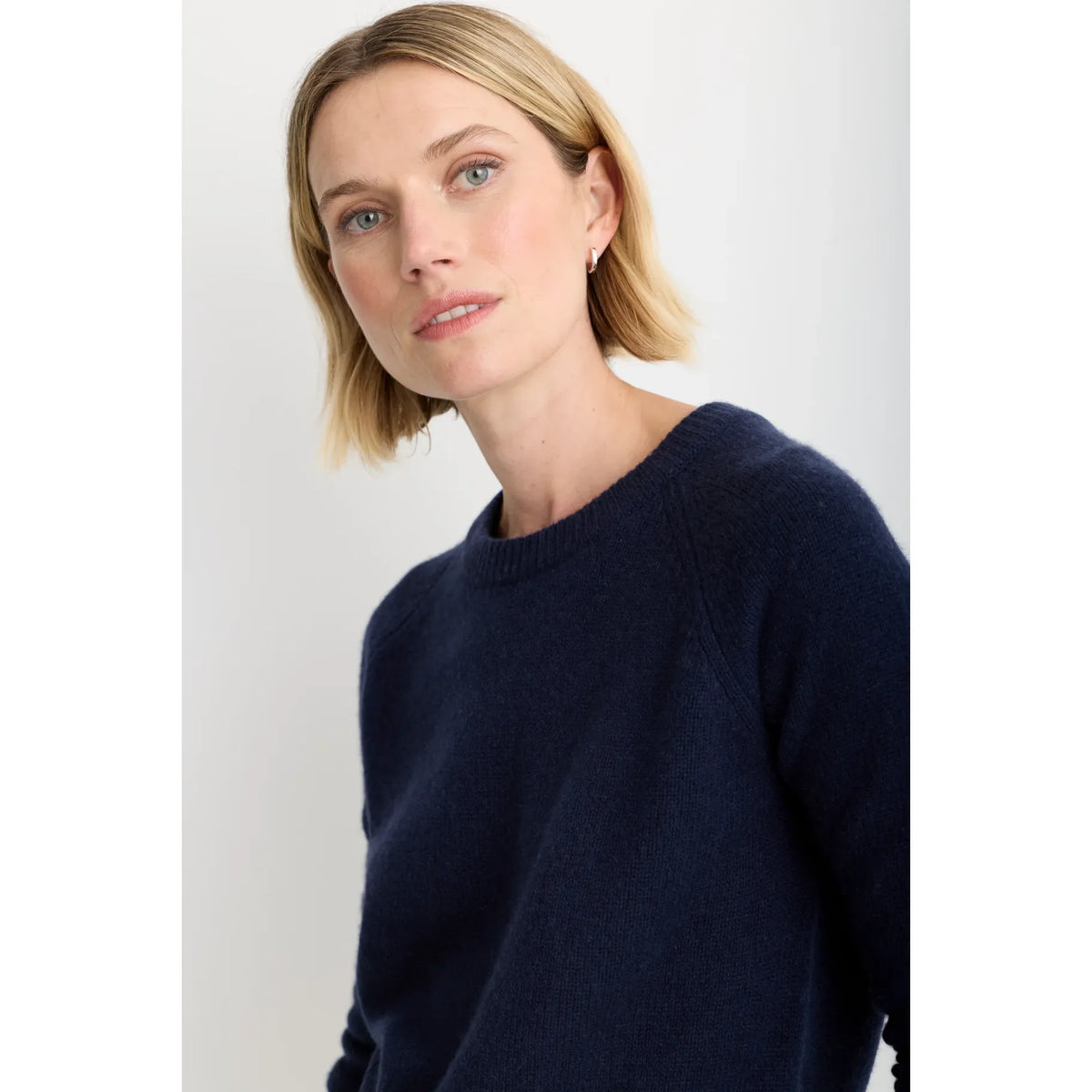One Grey Day Blakely Cashmere Pullover - Navy Black