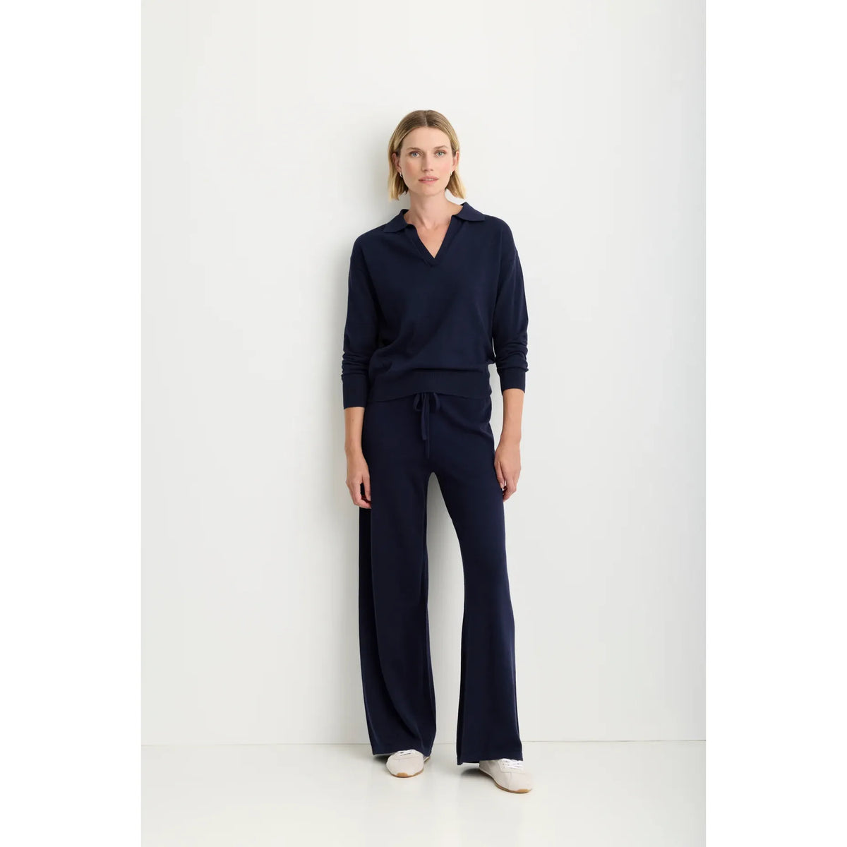 One Grey Day Bianca Polo - Navy Lavender