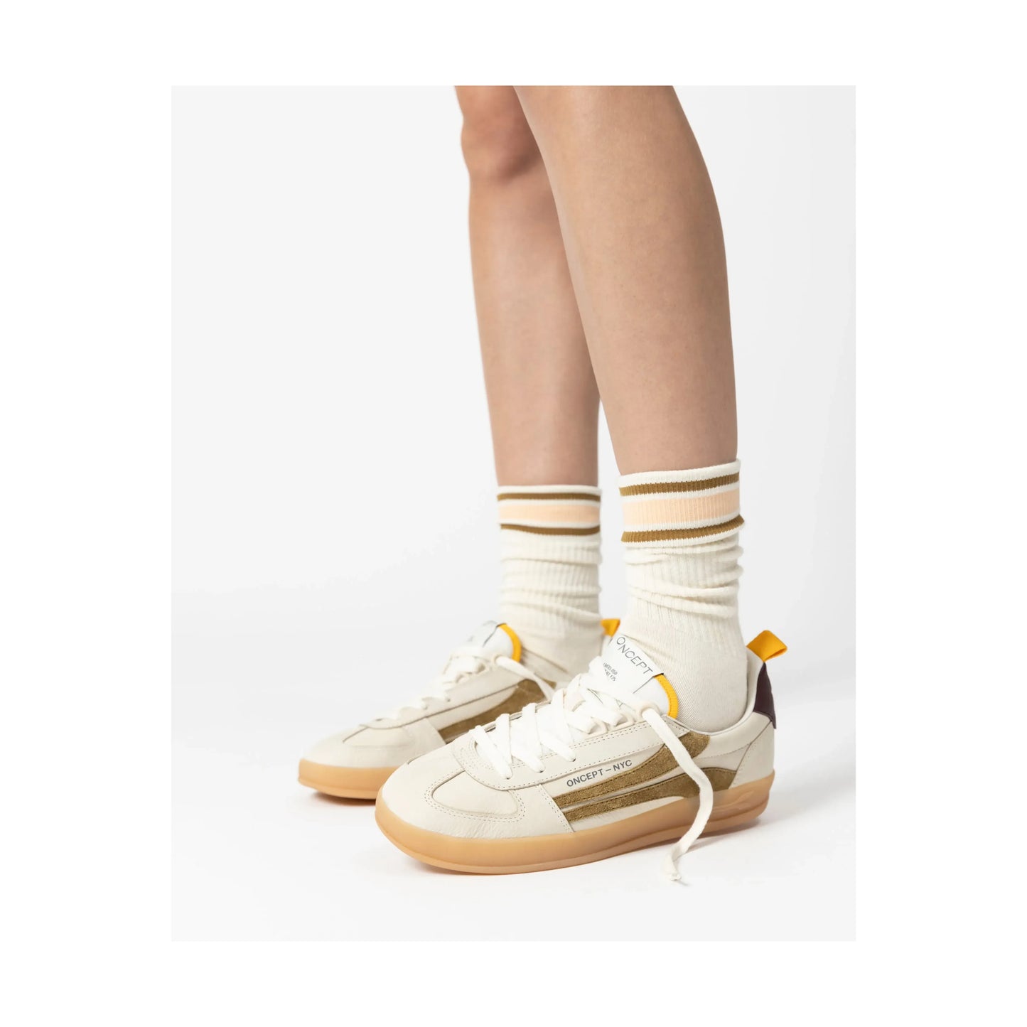 Fez Court Sneaker - Ivory/Gum - DUNE + SALT