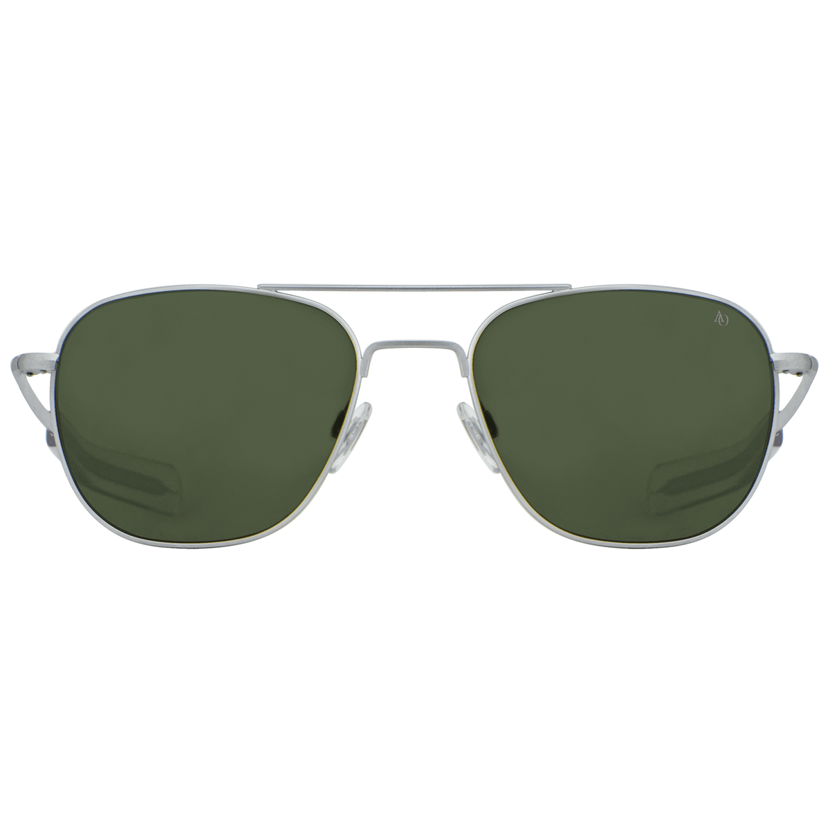 American Optical Original Pilot Aviator - Matte Silver Dark Olive Green