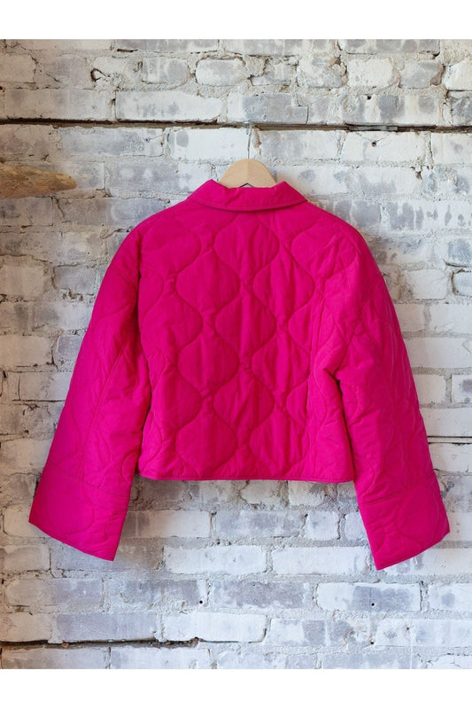 Cropped Jacket - Raspberry Pink - DUNE + SALT