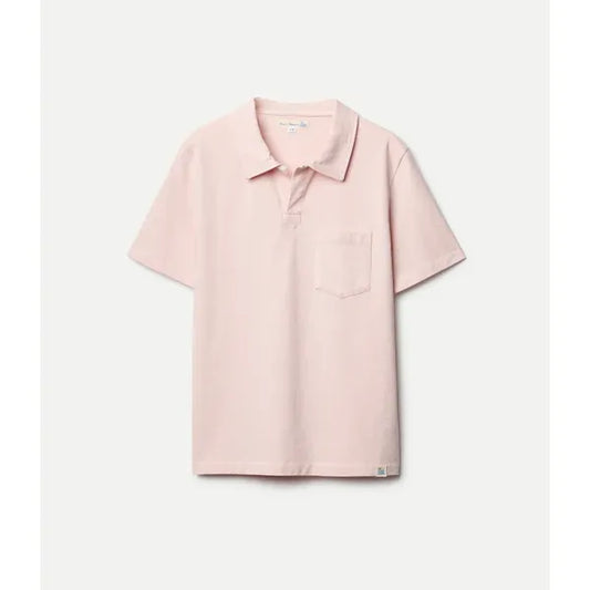 Classic Cotton Jersey Short Sleeve Polo Shirt - Shell - DUNE + SALT