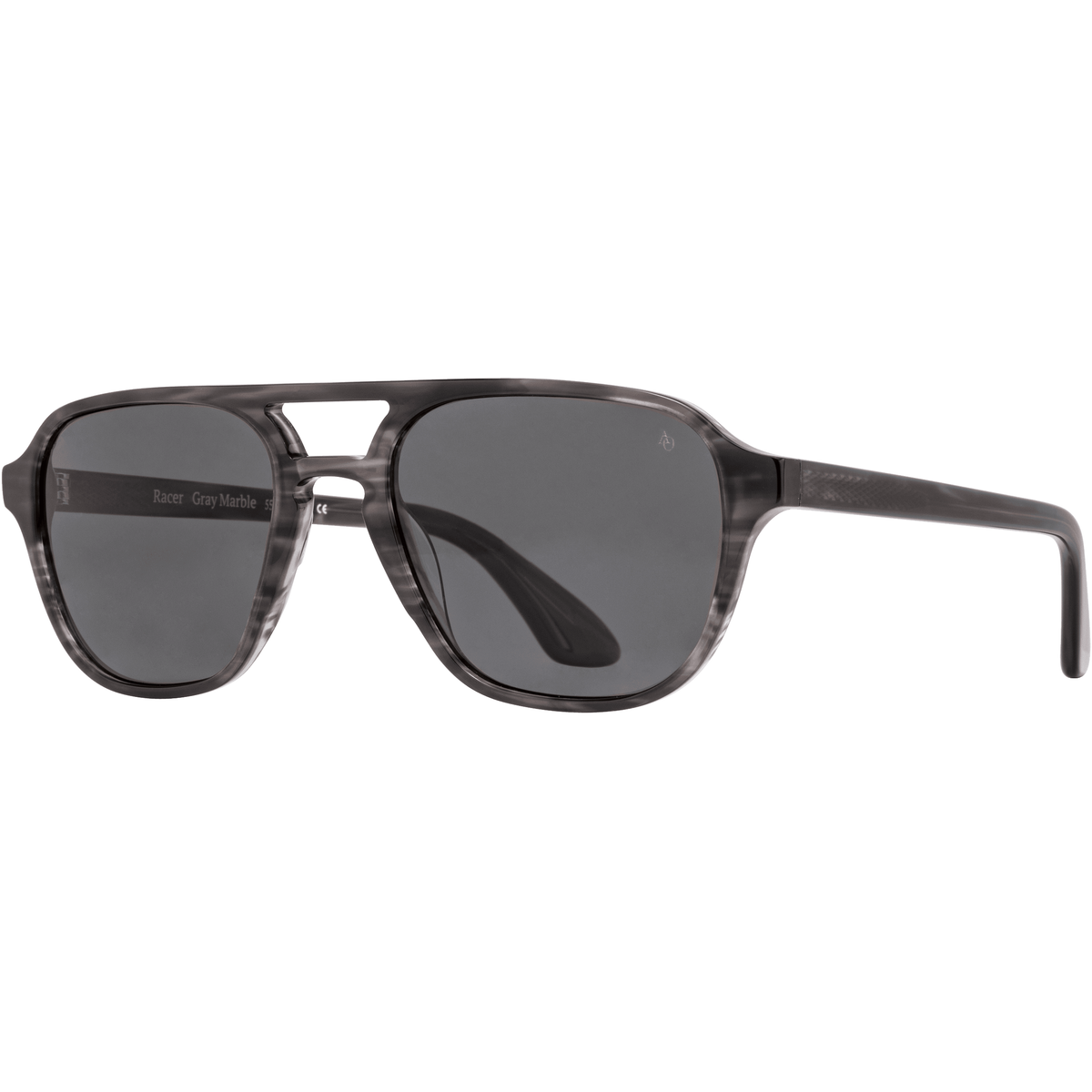 American Optical Racer Pilot Glasses - Gray Marble White Smoke