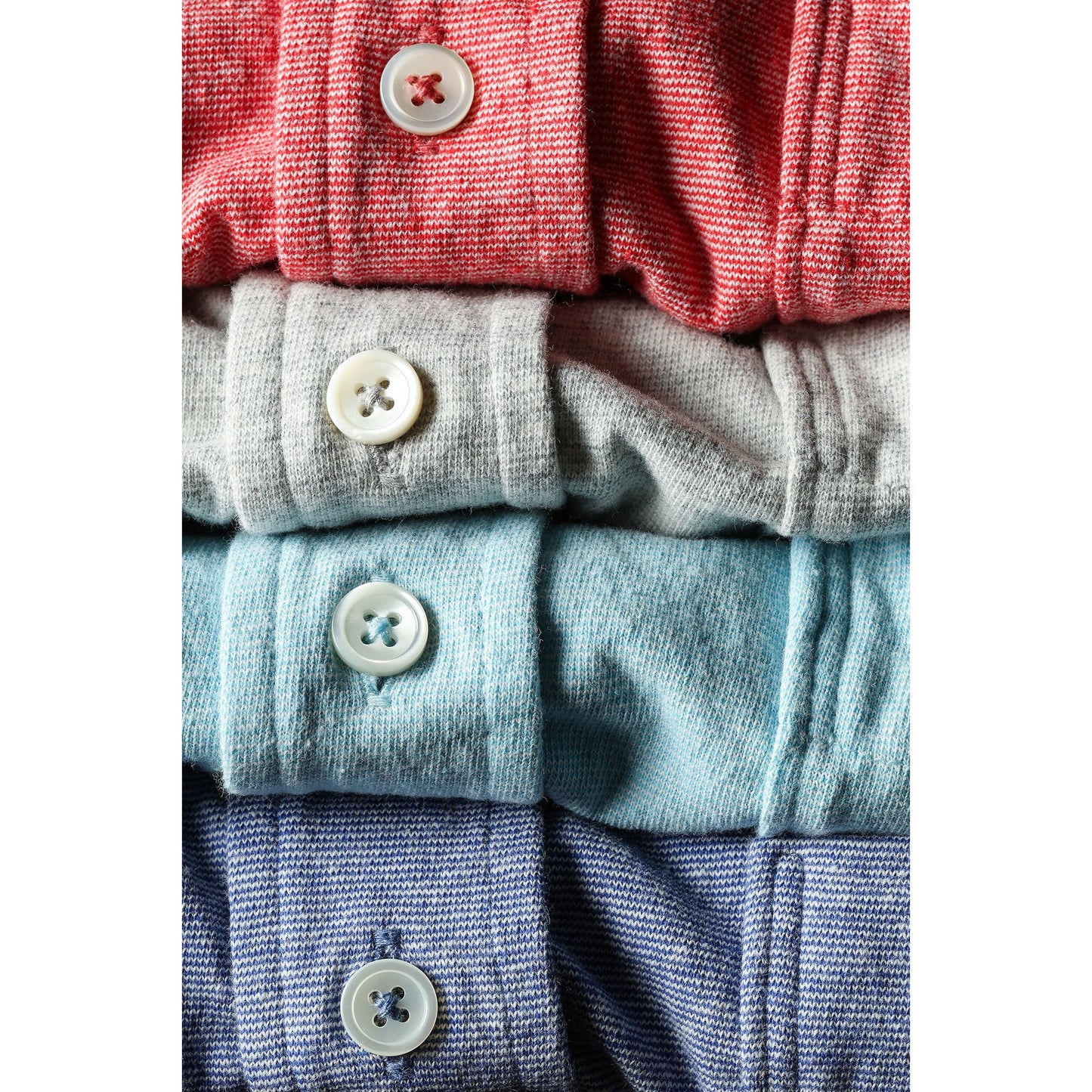 Fineline Knit Buttondown - Navy/White - DUNE + SALT