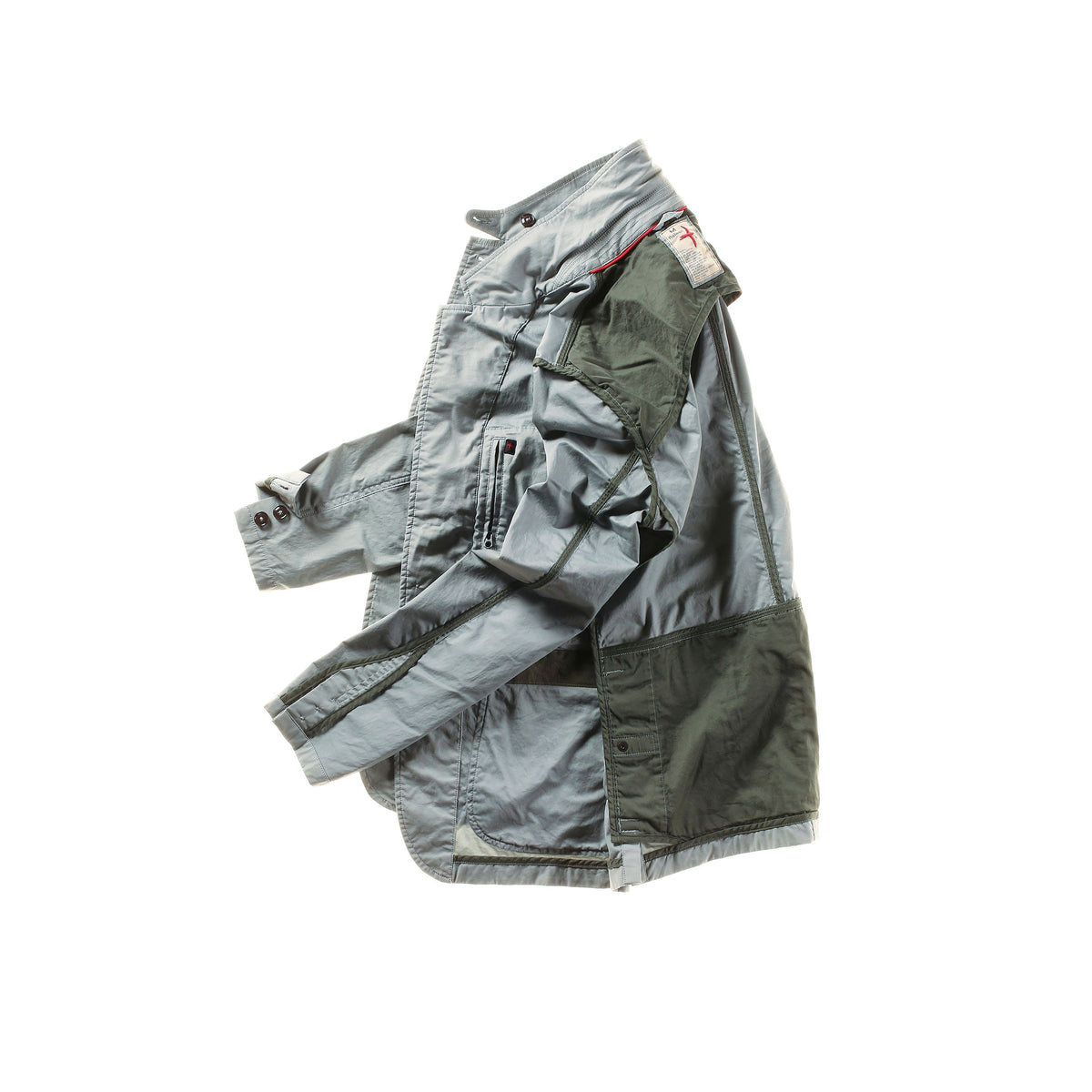 Men's Flyweight Flex Blazer in Light Steel by Relwen, slim-fit blazer with a smooth fabric and tailored design.