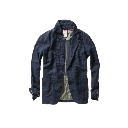 Tropical Trap Blazer - Dark Navy Hopsack - DUNE + SALT