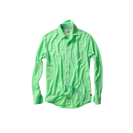 Hemp Stripe Buttondown - Mint/White - DUNE + SALT