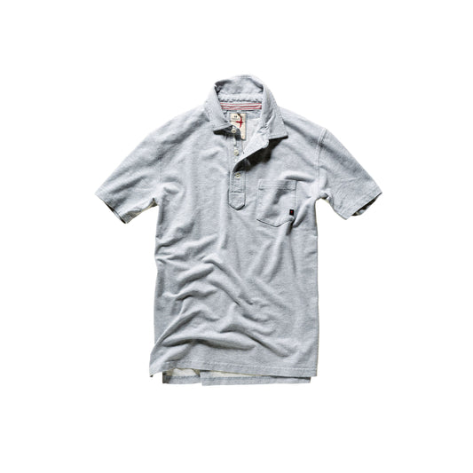 Pique Slot Polo - Grey Heather - DUNE + SALT