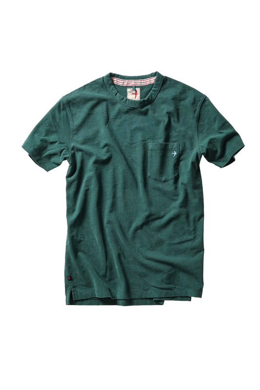 Ringspun Pocket Tee - Bottle Green - DUNE + SALT
