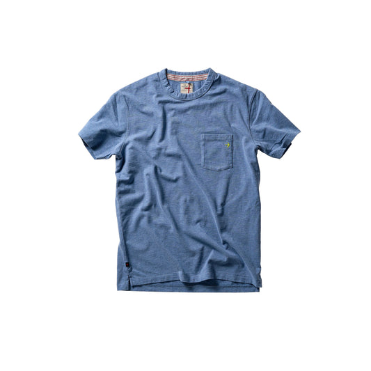 Ringspun Pocket Tee - French Blue Heather - DUNE + SALT