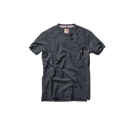 Double Feedstripe Tee - Midnight/White - DUNE + SALT