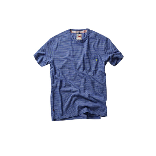 Double Feedstripe Tee - Royal/White - DUNE + SALT