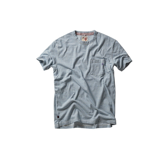 Double Feedstripe Tee - White/Marine - DUNE + SALT