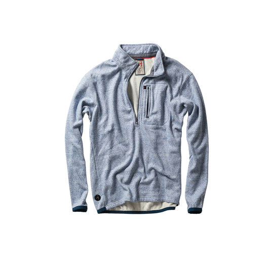 Micropile Half-Zip - Light Blue Fleck - DUNE + SALT