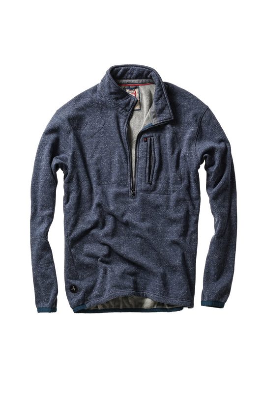 Micropile Half-Zip - Navy Fleck - DUNE + SALT