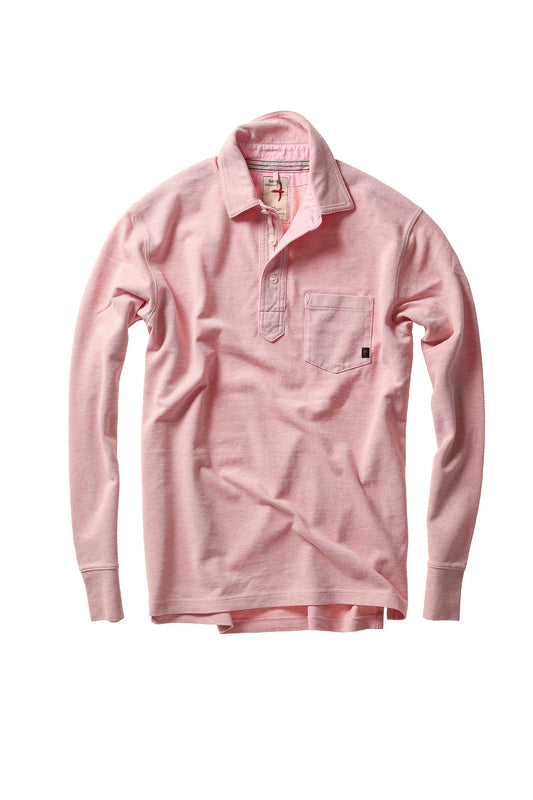 L/S Vintage Pique Polo - Pink Heather - DUNE + SALT